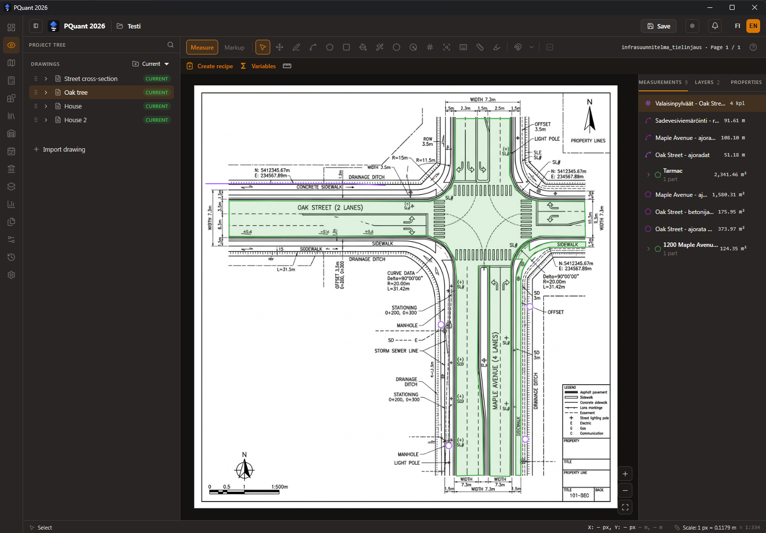 Takeoff User Interface Screenshot